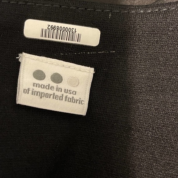 Three Dots Black V Neck Long Sleeve Bodycon Dress Large Pre-owned - Picture 5 of 9